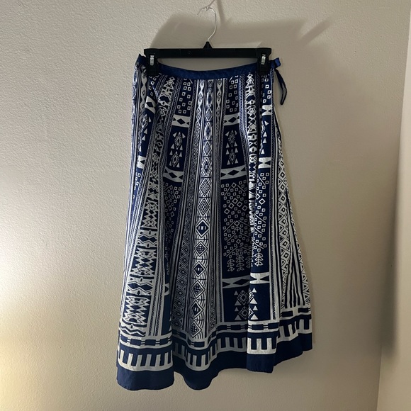 Blue & White Maxi Skirt